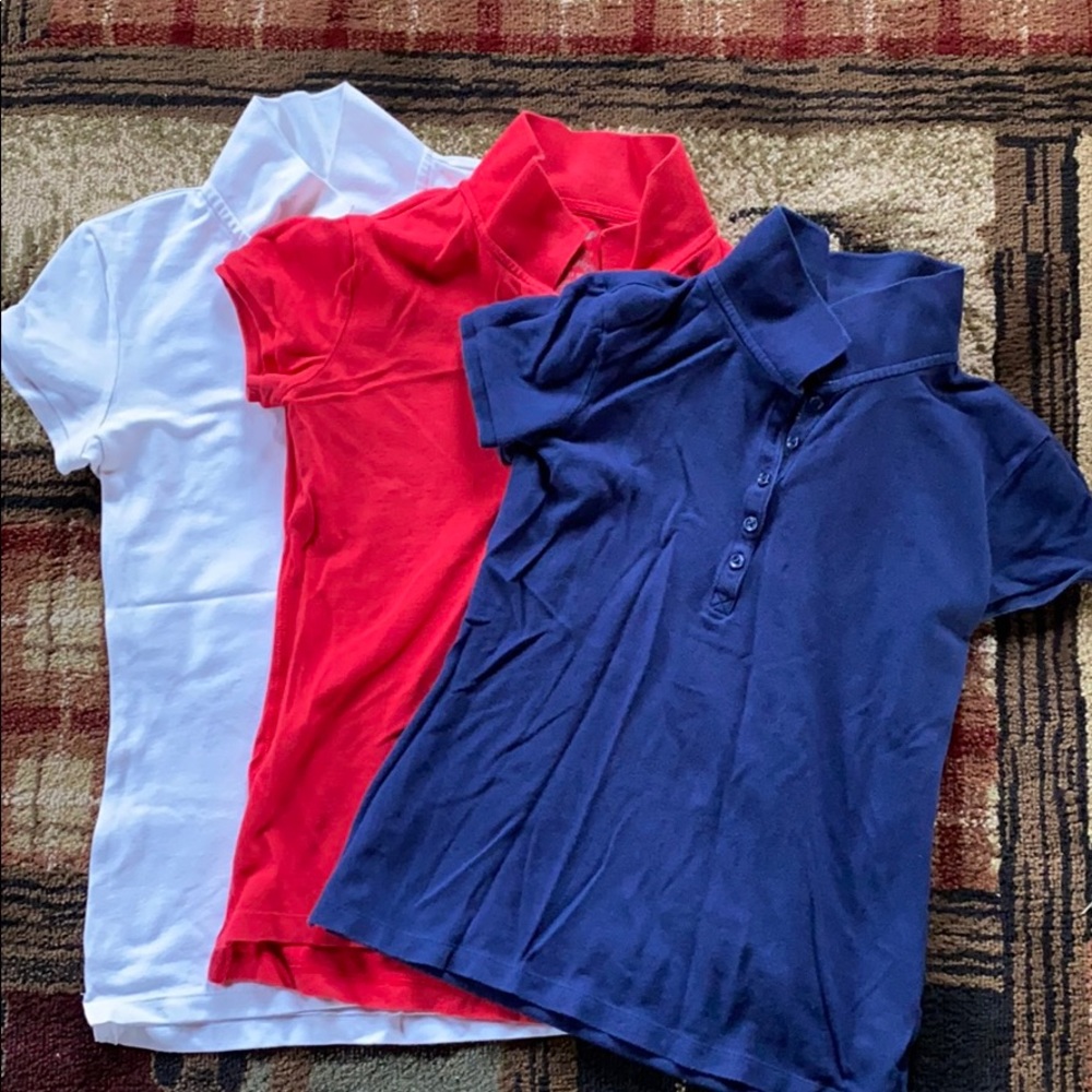 Faded Glory polo tees -3 pack